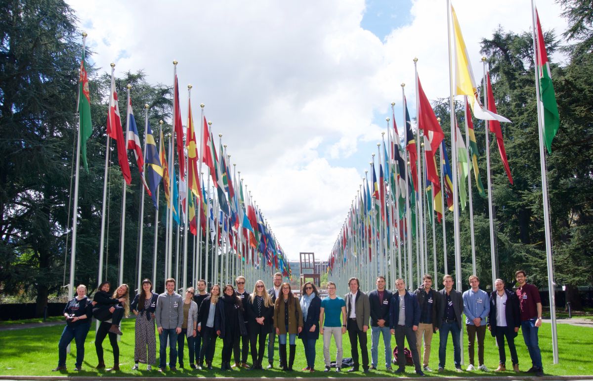 With a Group of "Integral Development" Students from the University of St. Gallen at the UN in Geneva (2016)