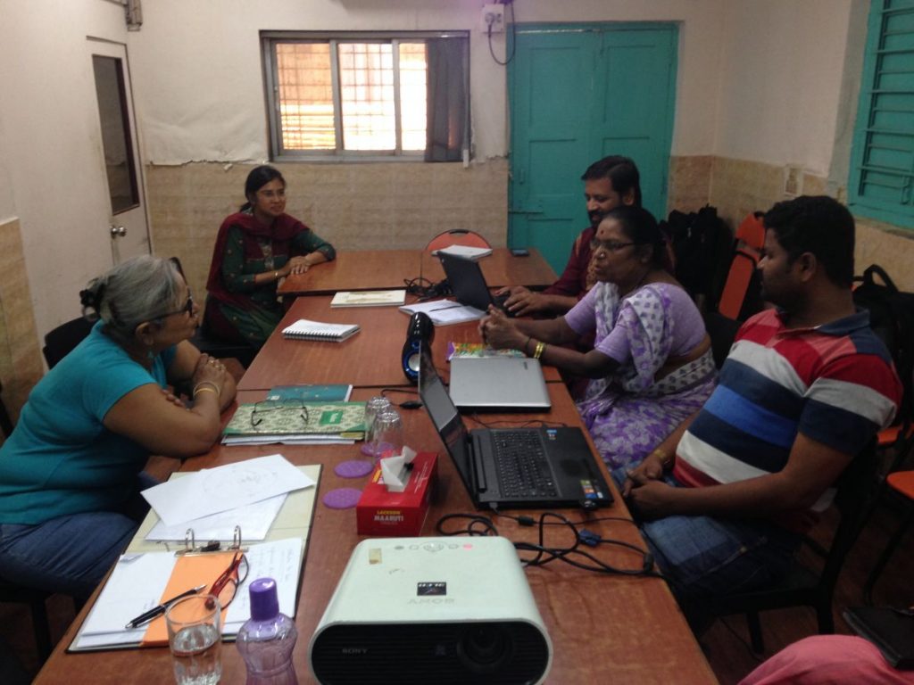 Coro's leadership team exploring its new Center for Grassroots Leadership with Trans4m, including with India's filmmaker Arunaraje Patel (June 2016)