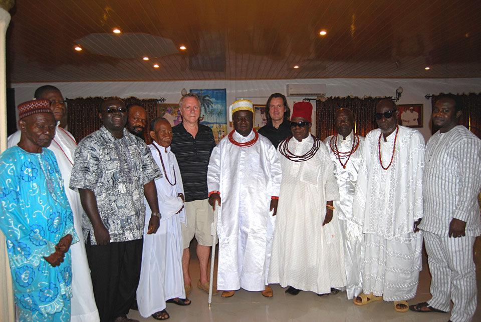 Trans4m Visit at Paxherbals in 2012, here with the King of Ewu