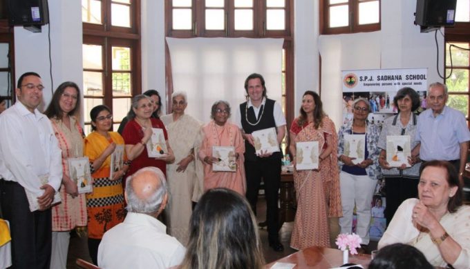 Book launch of VR Purntava - Sadhana's Integral Education Model by Trans4m Junior Fellow Silvan Büchler and Dr. Radhike Khanna (June 2016)