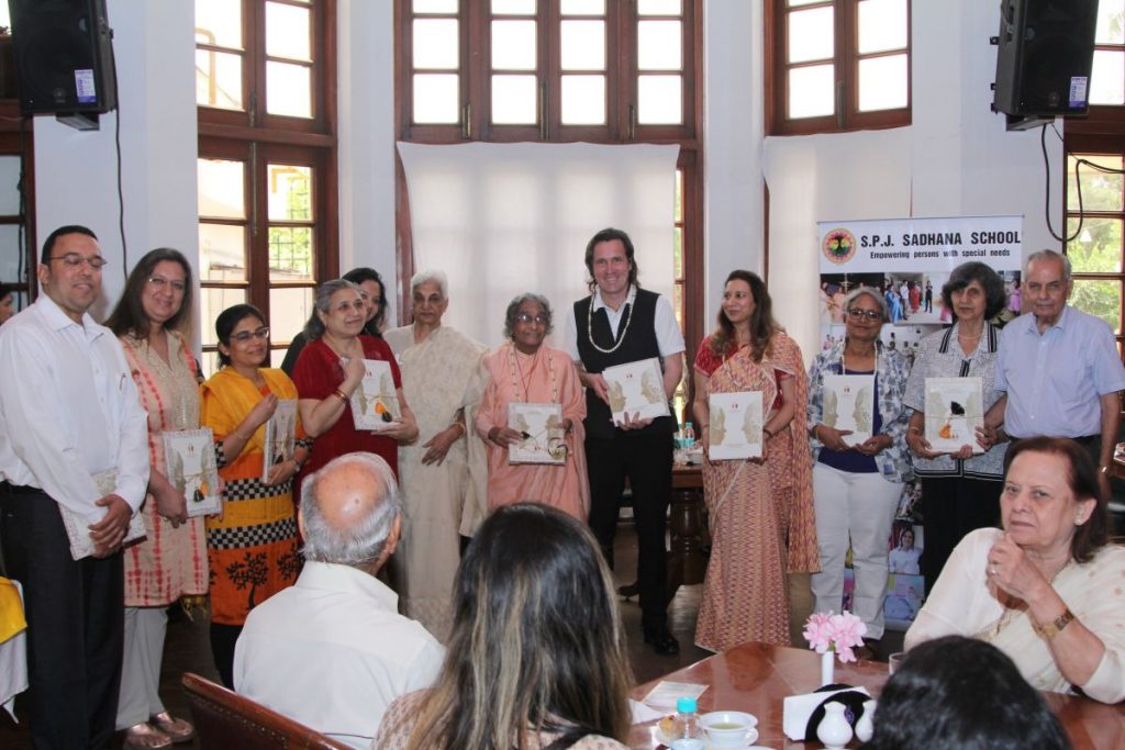 Book launch of VR Purntava - Sadhana's Integral Education Model by Trans4m Junior Fellow Silvan Büchler and Dr. Radhike Khanna (June 2016)