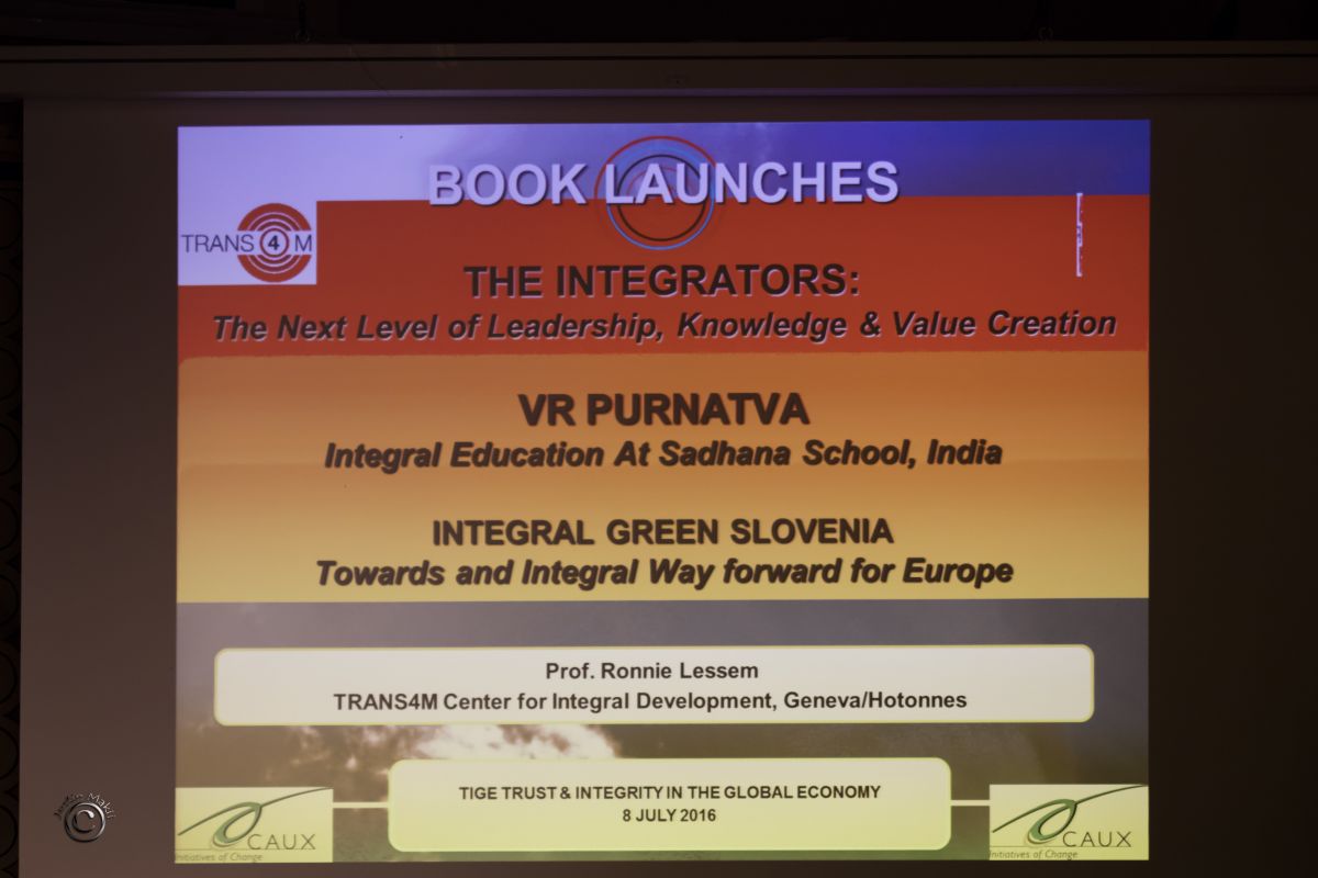 TIGE Caux Booklaunch Integrators Purnatva 2016 07 08 Book Launches Cover