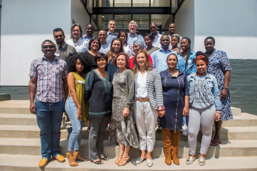 Workshop Participants in front of the Postgraduate School of the University of Johannesburg