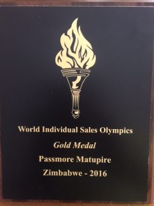 Passmore Matupire 2017 SMI Individual Sales Olympics Medal