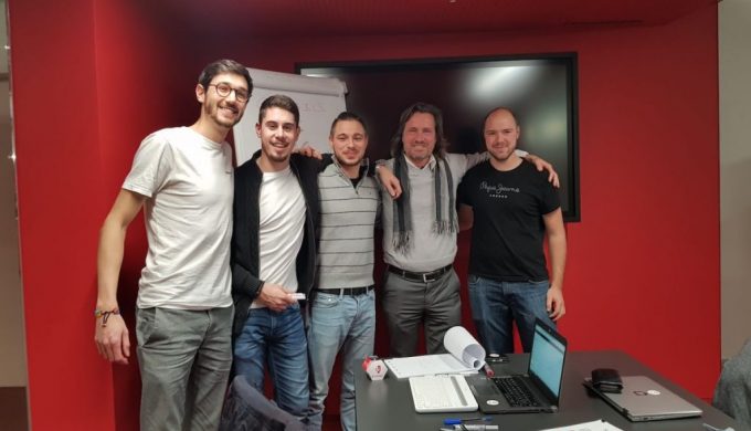 Nostras Team with Maxime Bertocchi and Alexander Schieffer in Sion in 2017