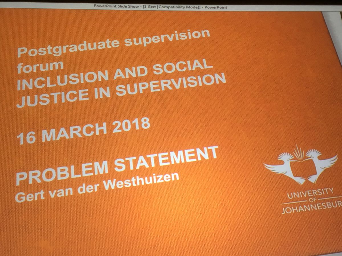 2018 03 16 University Johannesburg Supervision Forum Poster